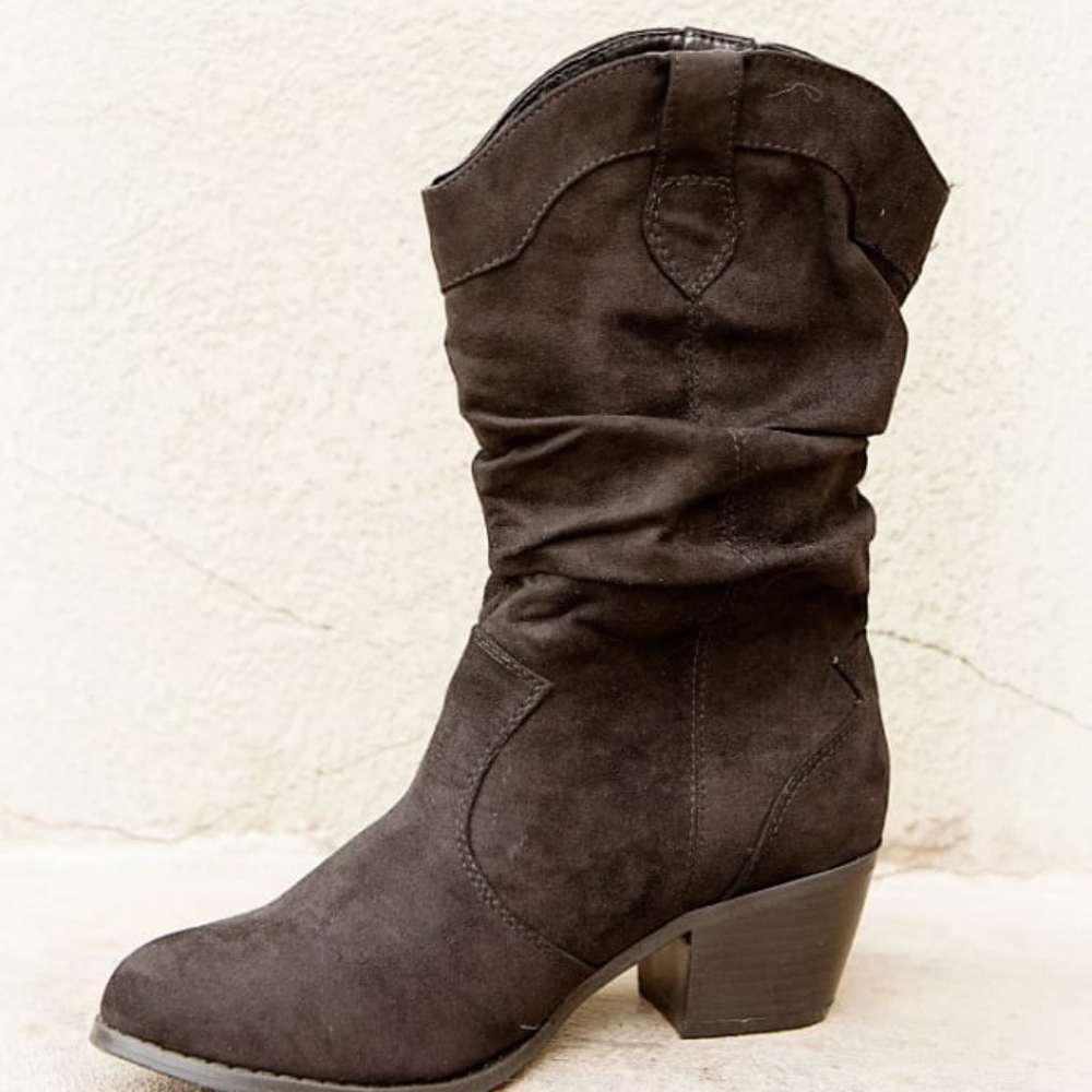 VANELi dark brown metallic 100% leather cowboy boots sz 8,5m